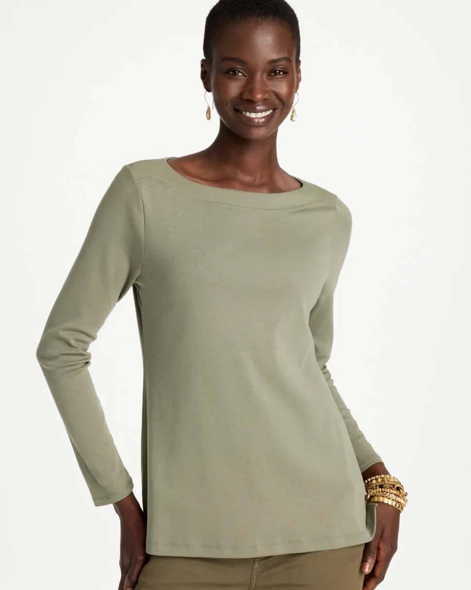 Pima Cotton Boatneck Tee