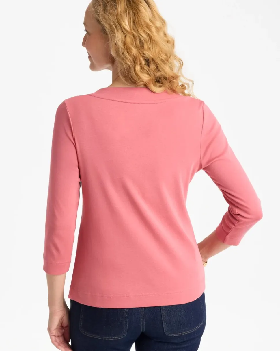 Pima Cotton 3/4 Sleeve Tee