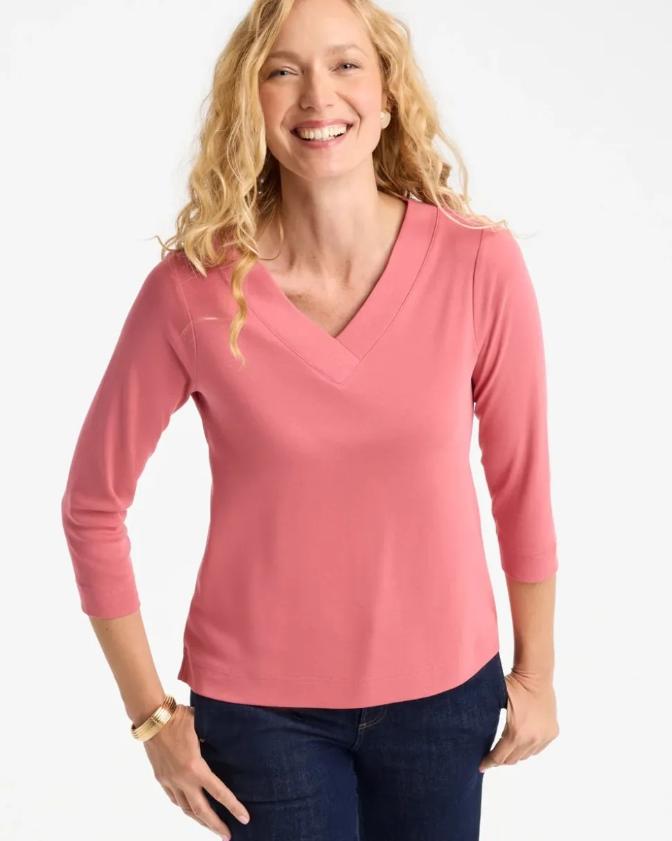 Pima Cotton 3/4 Sleeve Tee