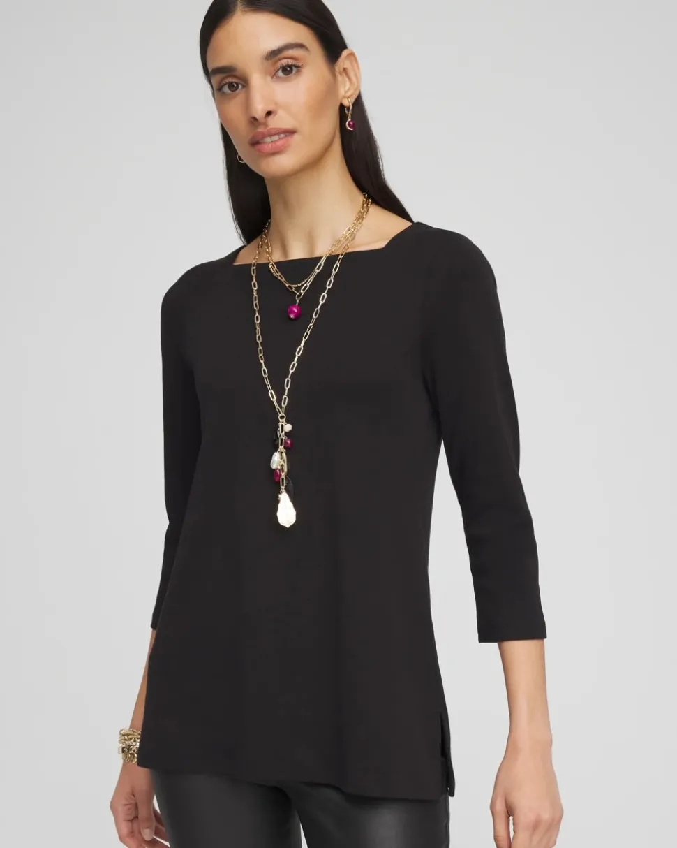 Pima Cotton Square-Neck Tunic