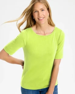 Pima Elbow Sleeve Tee