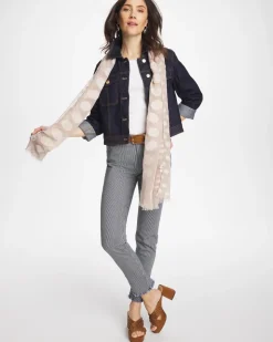Pinnacle Stripe Girlfriend Ankle Jeans