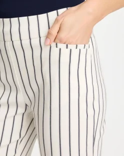 Pinstriped Brigitte™ Slim Ankle Pants
