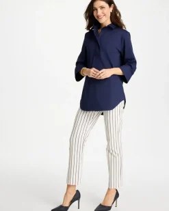 Pinstriped Brigitte™ Slim Ankle Pants