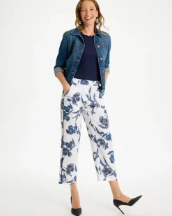 Piped Linen Fly Front Pants