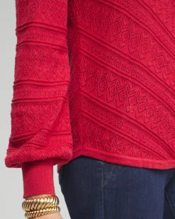 Pointelle Cashmere Blend Pullover