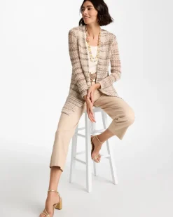 Pointelle Metallic Cardigan