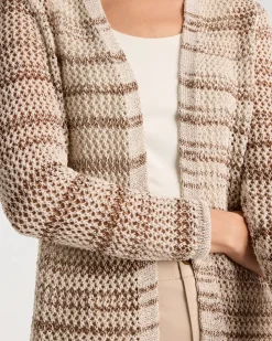 Pointelle Metallic Cardigan