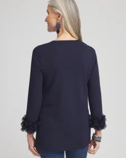 Ponte 3D Applique Floral Tunic