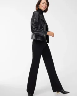 Ponte Pull-on Wide Leg Trouser Pants