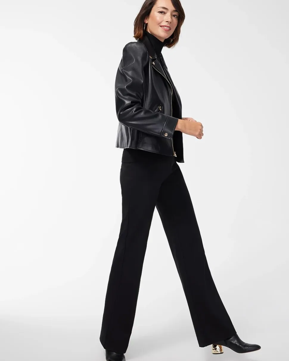 Ponte Pull-on Wide Leg Trouser Pants