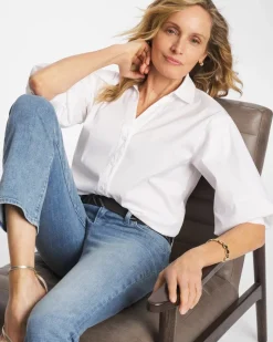 Poplin Billow Sleeve Blouse