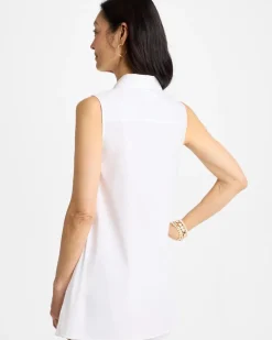 Poplin Cotton Collared Tunic