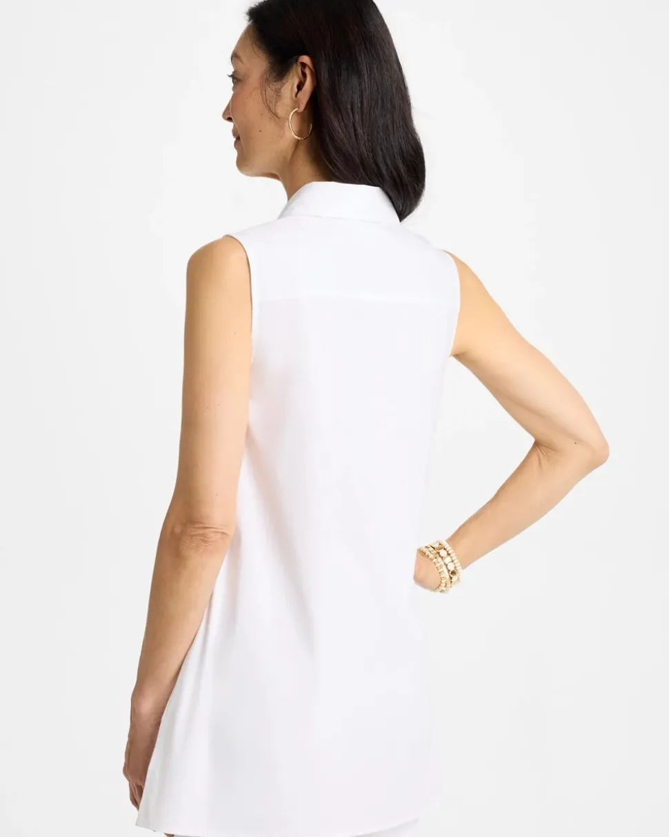 Poplin Cotton Collared Tunic