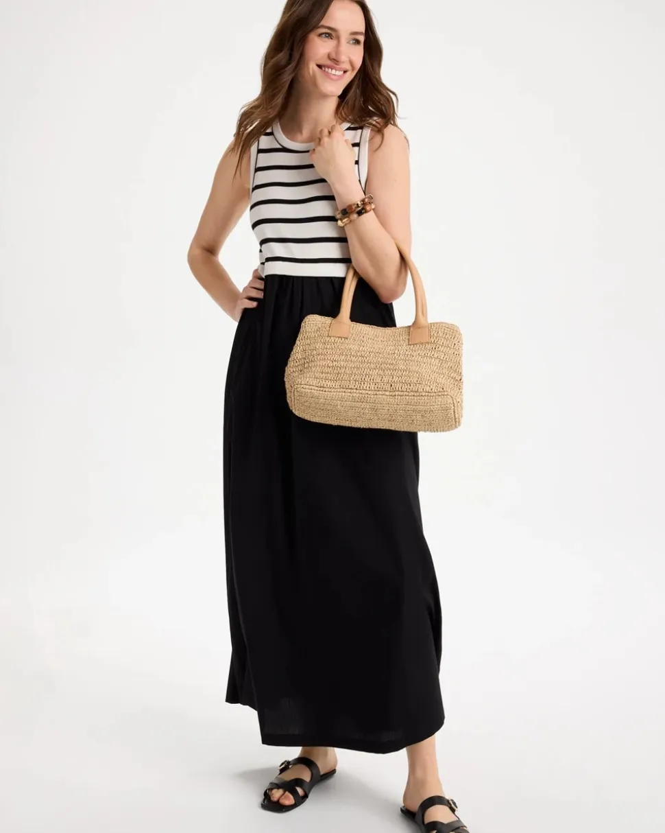 Poplin Cotton Rib Mix Dress