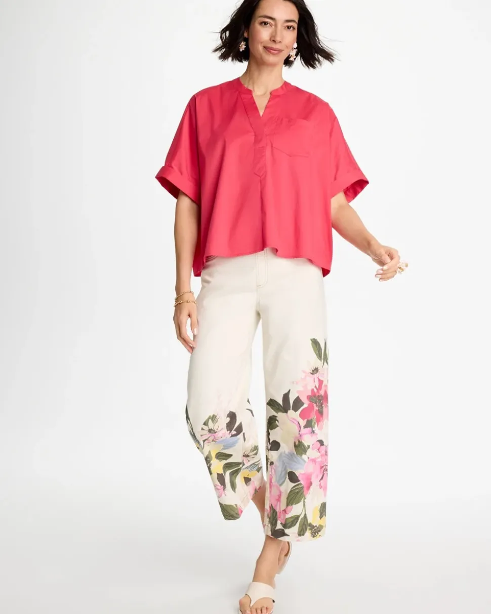 Poplin Popover Dolman Top