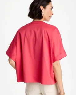 Poplin Popover Dolman Top