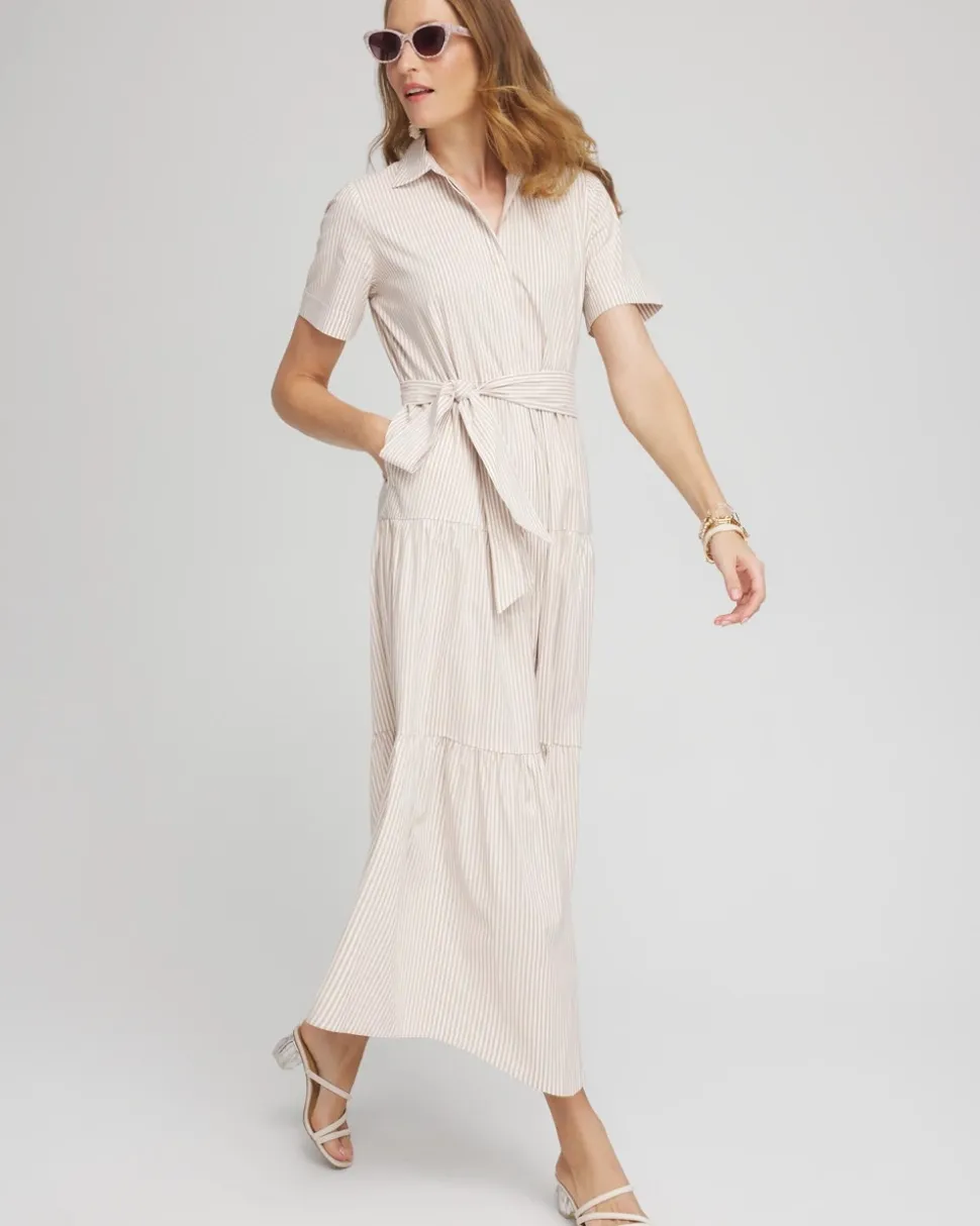 Poplin Stripe Shirt Dress