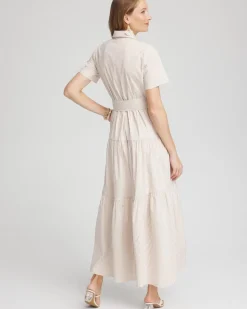 Poplin Stripe Shirt Dress