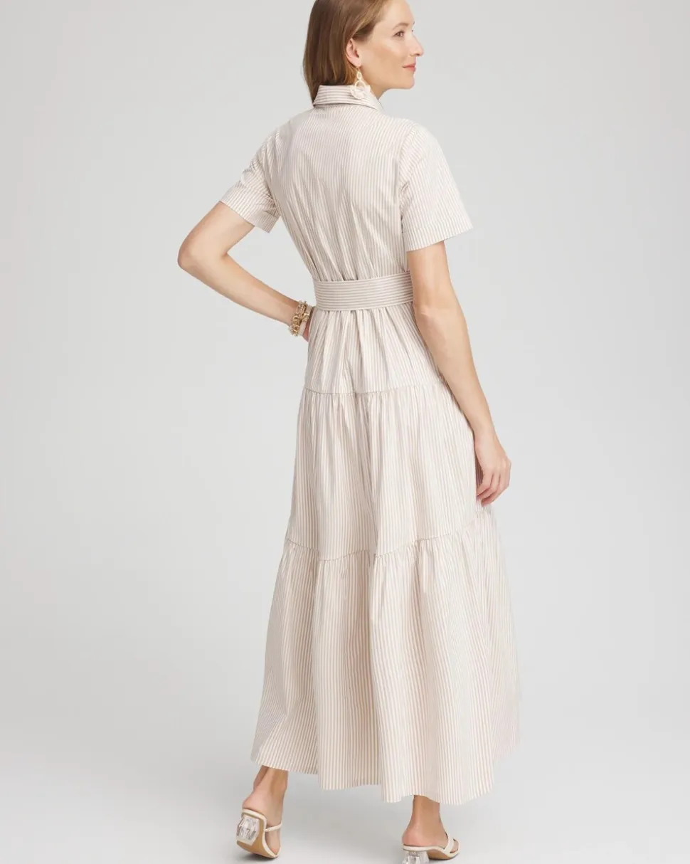 Poplin Stripe Shirt Dress