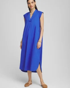 Popover Poplin Maxi Dress