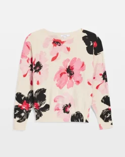 Printed Bateau Dolman Pullover