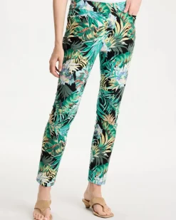 Printed Brigitte™ Slim Pull-On Ankle Pants