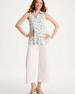 Printed Collared Tunic Tank