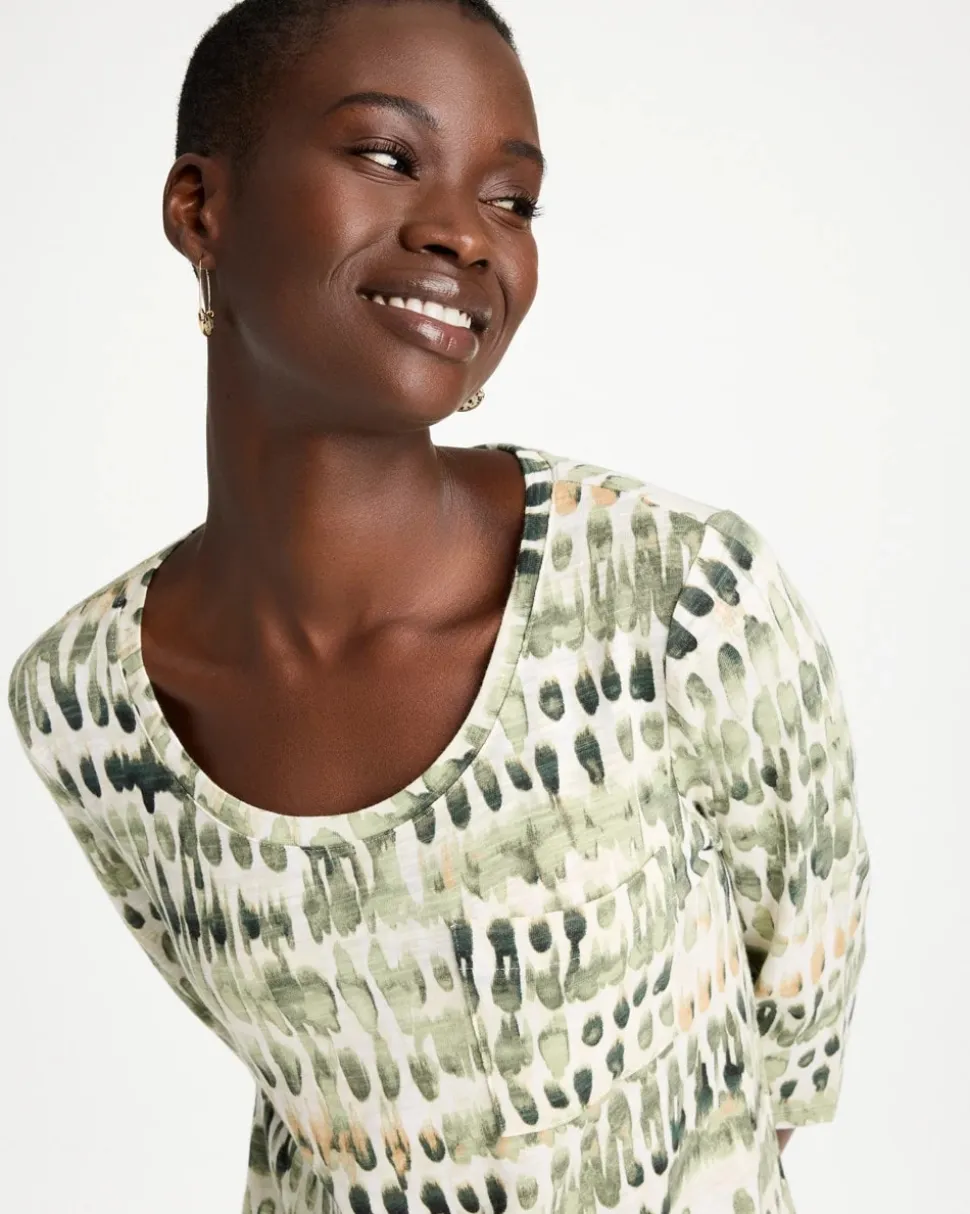 Printed Cotton Slub Tee