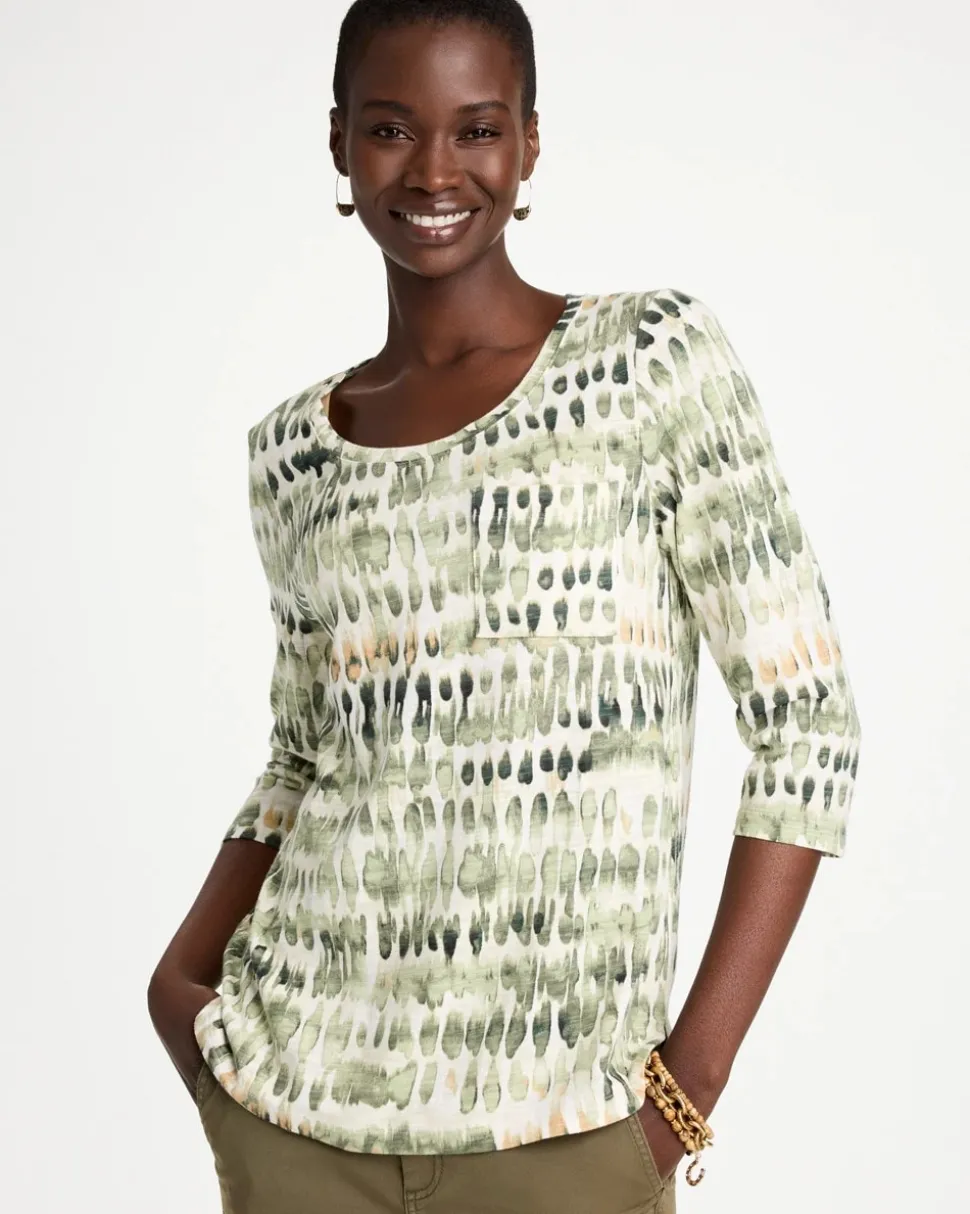 Printed Cotton Slub Tee