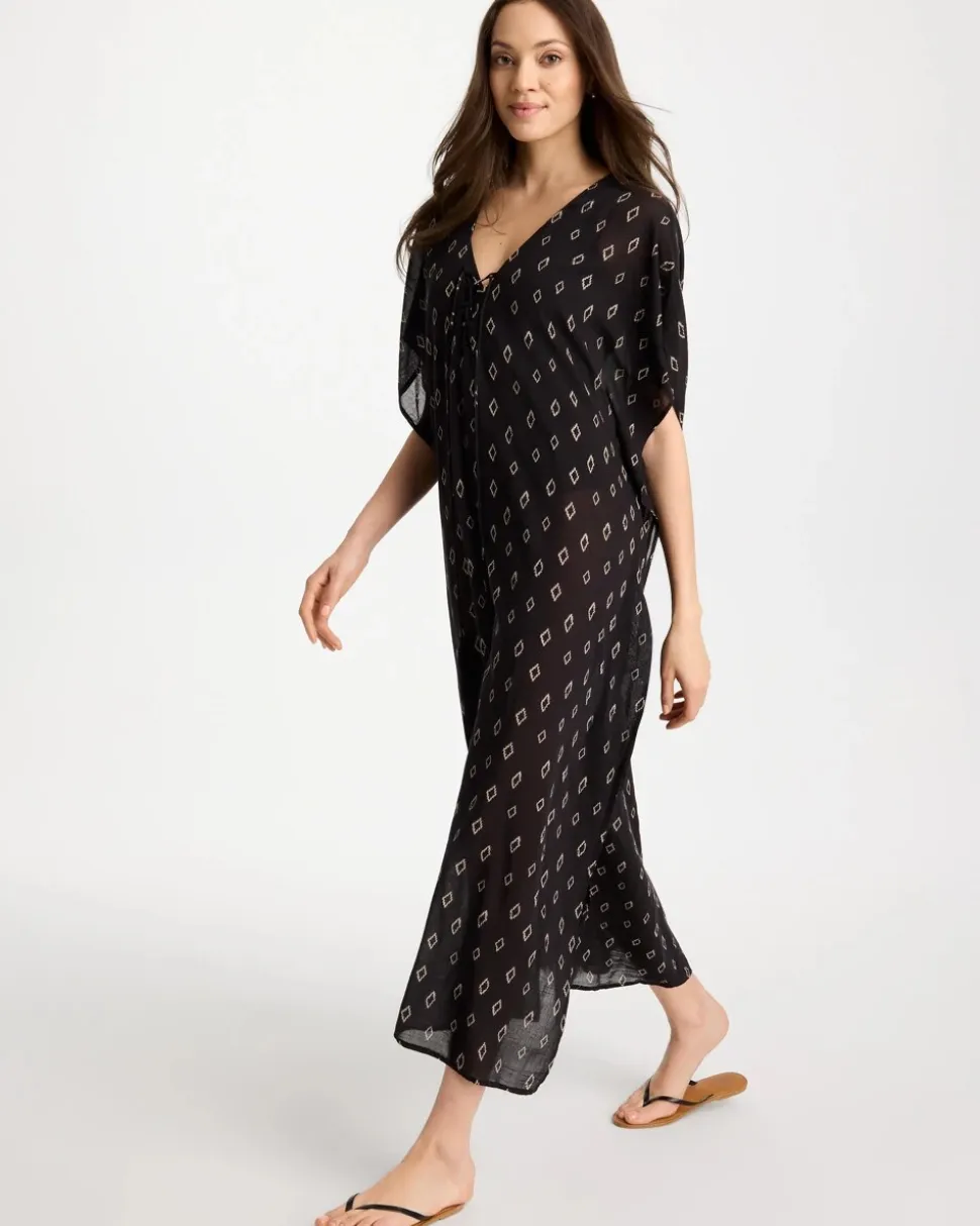 Printed Kaftan Swim Cover-Up