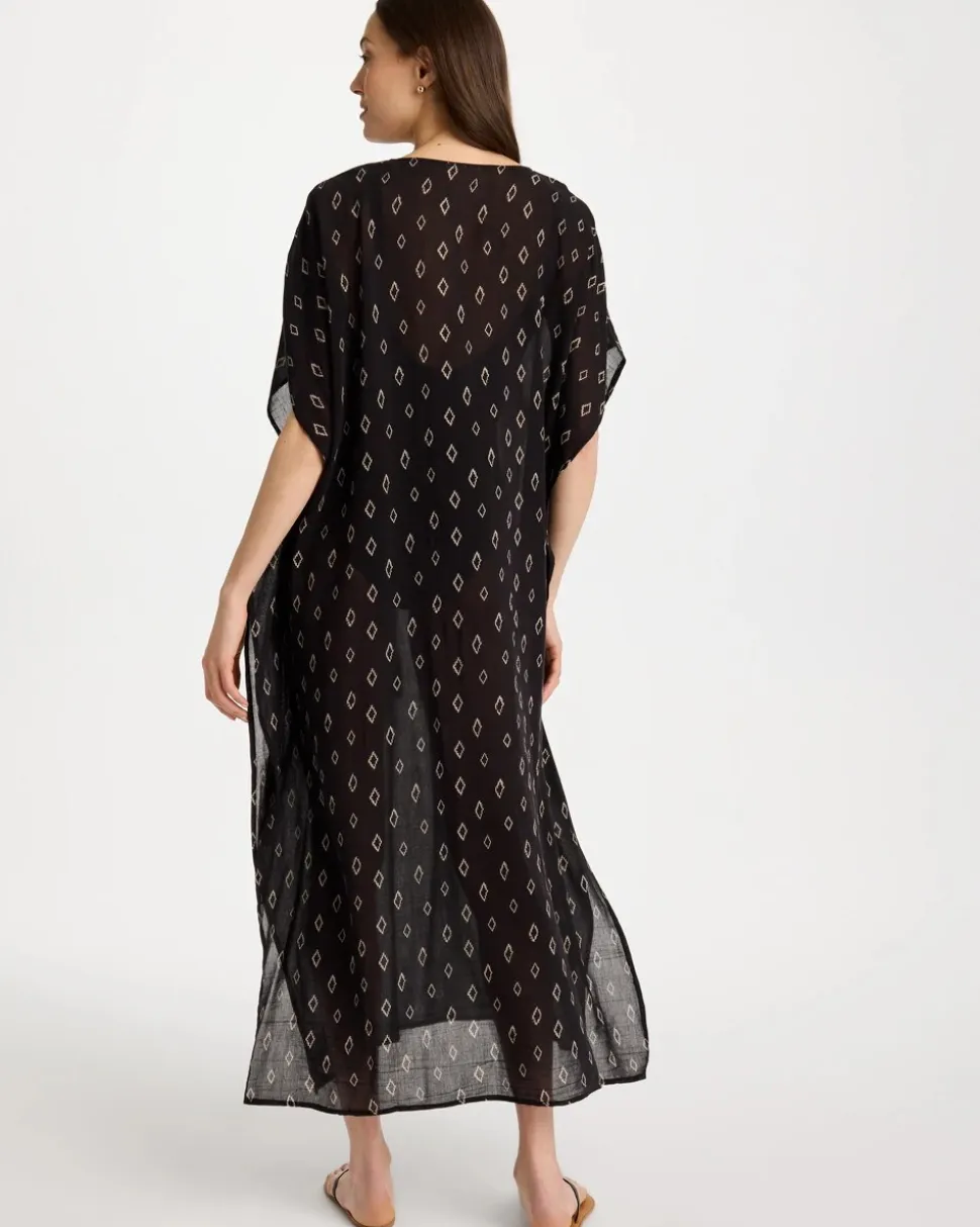 Printed Kaftan Swim Cover-Up