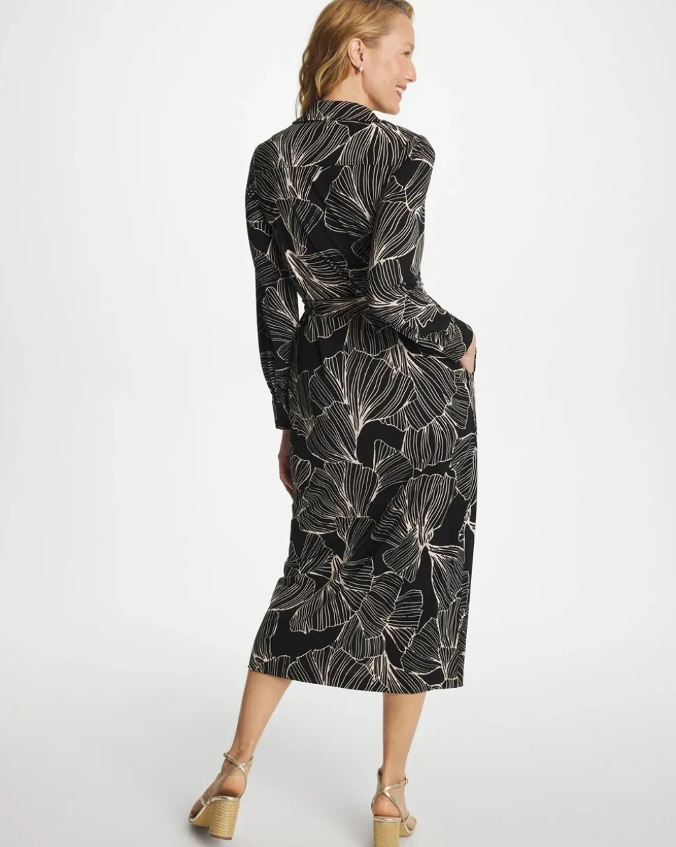Printed Knit Shirtdress