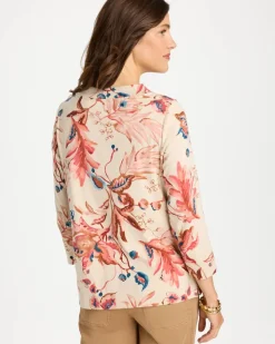Printed Pima Cotton 3/4 Sleeve Tee