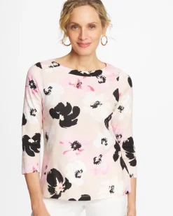 Printed Pima 3/4 Sleeve Tee