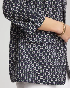 Printed Soft Crepe Blazer