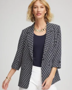 Printed Soft Crepe Blazer