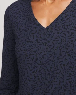 Printed Touch of Cool™ V-Neck Layering Tee