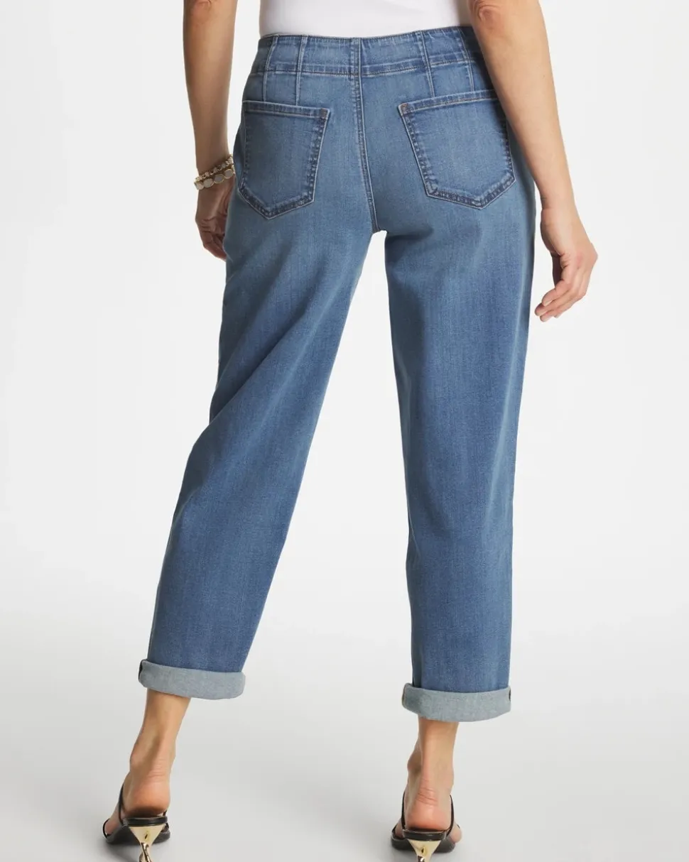 Pull-On Boyfriend Cropped Jeans