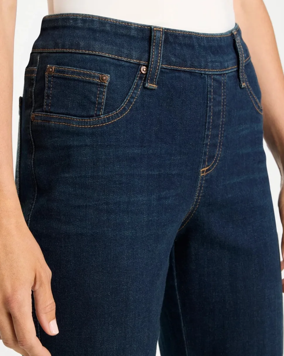 Pull-On Straight Jeans