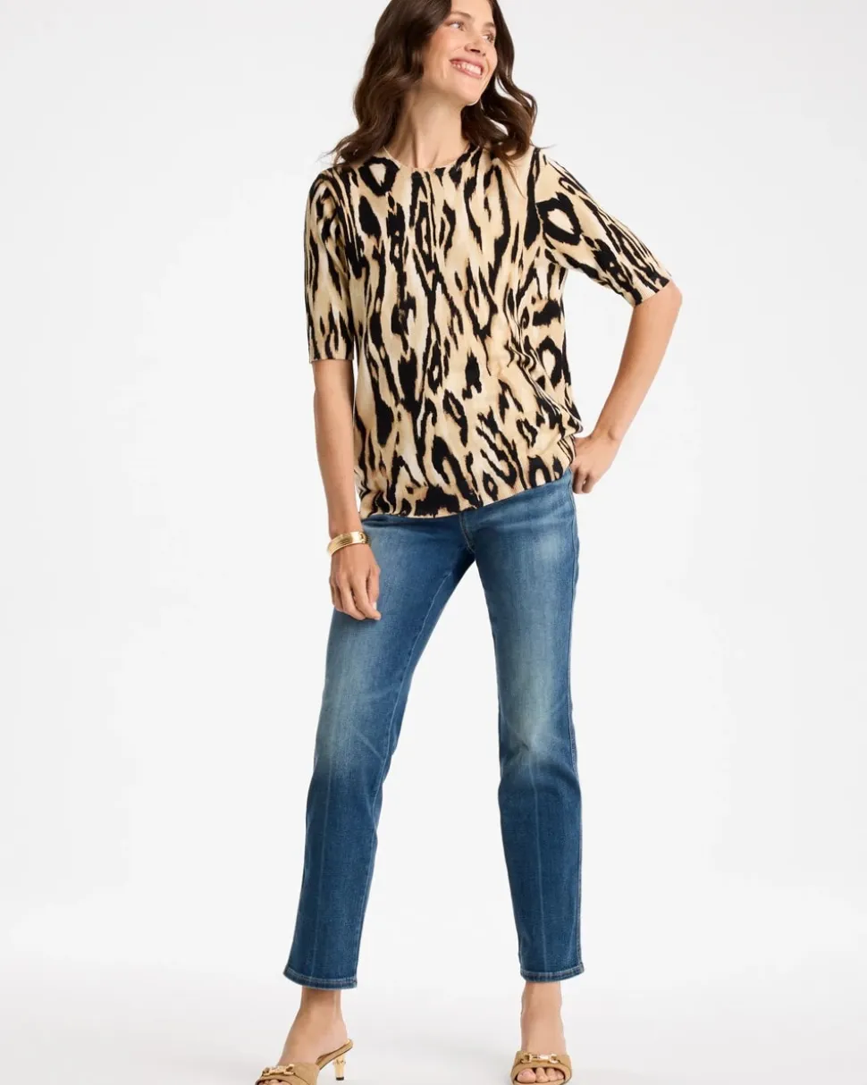 Pull-On Straight Jeans