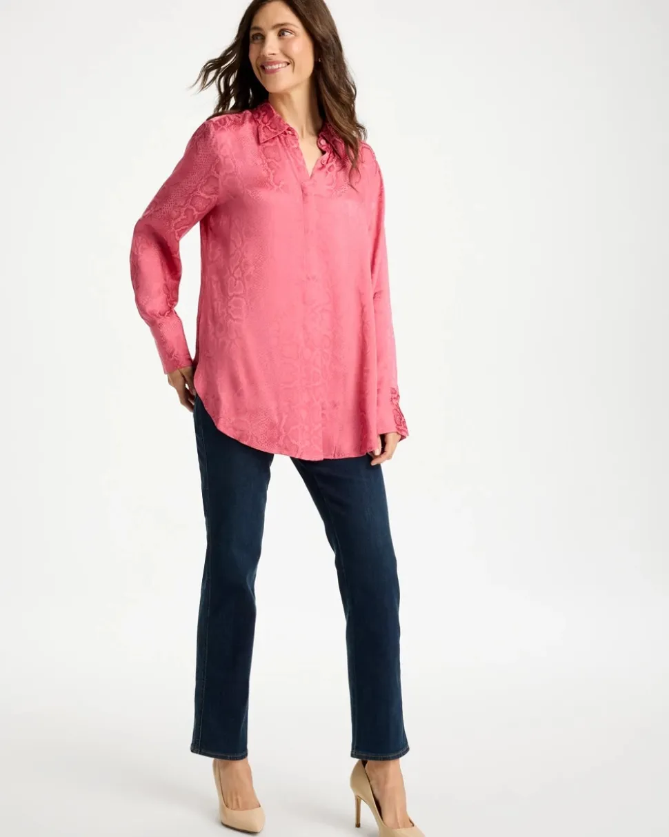 Pull-On Straight Jeans
