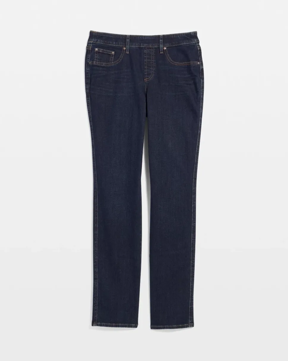 Pull-On Straight Jeans