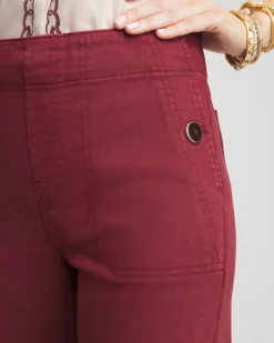 Pull-On Wide-Leg Jeans