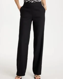 Pull-On Wide-Leg Linen Pants