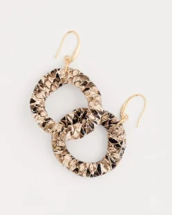 Python Animal Print Open Hoop Earrings