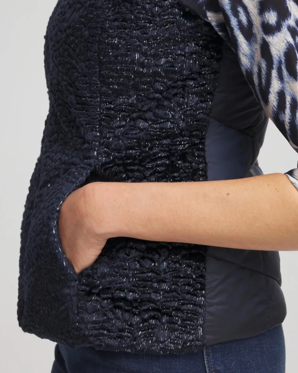 Quilted Faux Fur Vest