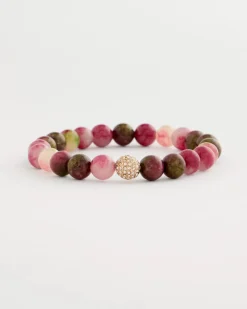 Raspberry Round Stretch Bracelet