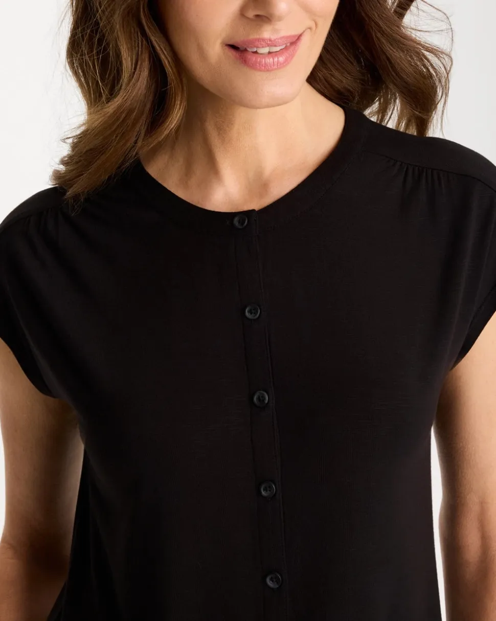 Refined Button Tee