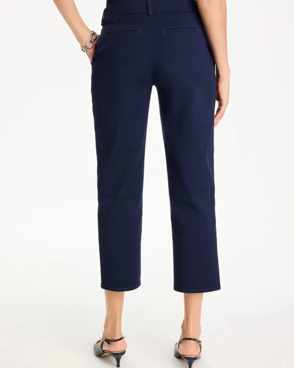 Relaxed Boyfriend Chino Crop Pants